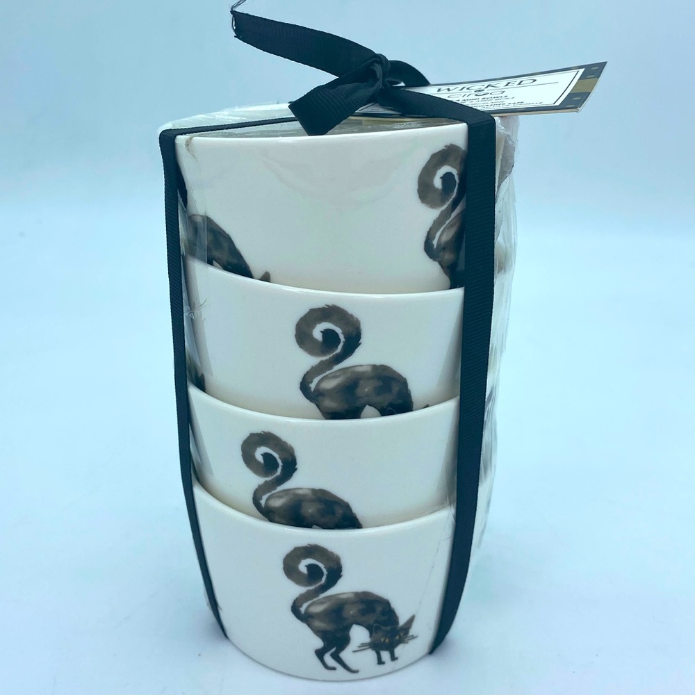 Set of 4 Cat Bowls
